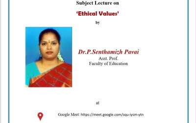 Subject Lecture on Ethical Values Subject Lecture on Ethical Values