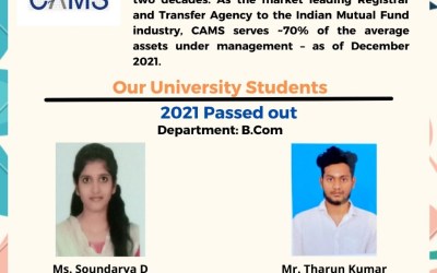 Placement of 2021 Passed out B. Com students Placement of 2021 Passed out B. Com students