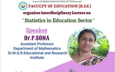 Inter disciplinary lecture on ‘Statistics in Education Sector Inter disciplinary lecture on ‘Statistics in Education Sector