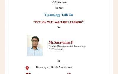 Technology Talk On “PYTHON WITH MACHINE LEARNING” Technology Talk On “PYTHON WITH MACHINE LEARNING”