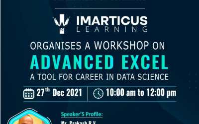 Workshop on Advanced Excel – A Tool for Career in Data Science Workshop on Advanced Excel – A Tool for Career in Data Science