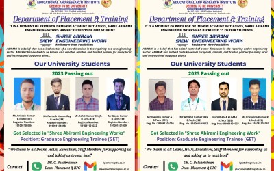 Placement of 2023 passing out 11 students in Shree Abirami Engineering Works. Placement of 2023 passing out 11 students in Shree Abirami Engineering Works.