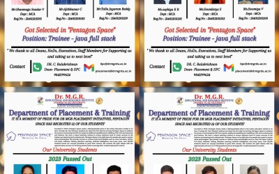 Placement Of 2023 Passing Out 12 MCA Students At Pentagon Space Placement Of 2023 Passing Out 12 MCA Students At Pentagon Space
