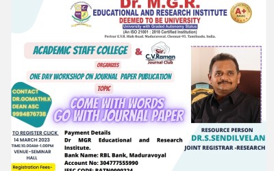 Workshop on the topic “Come with Words Go With Journal paper” Workshop on the topic “Come with Words Go With Journal paper”