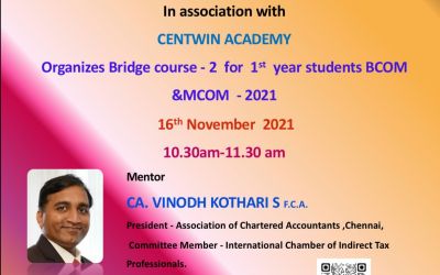 Bridge Course – 2 for First year Students B. Com and M. Com – 2021 Bridge Course – 2 for First year Students B. Com and M. Com – 2021