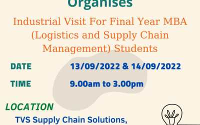 Industrial Visit For Final Year MBA Students Industrial Visit For Final Year MBA Students