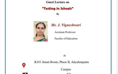 Guest Lecture On Testing in School Guest Lecture On Testing in School