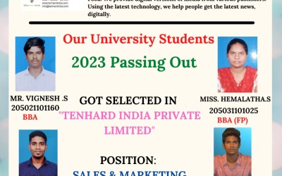 Placement of 2023 Passing Out Students in Tenhard India Private Limited Placement of 2023 Passing Out Students in Tenhard India Private Limited