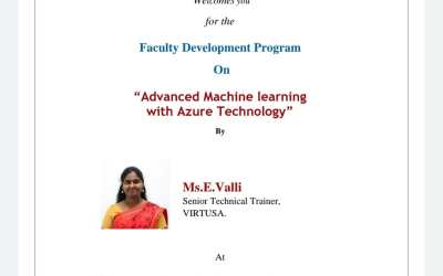 Faculty Development Program On “Advanced Machine Learning with Azure Technology” Faculty Development Program On “Advanced Machine Learning with Azure Technology”