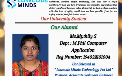 Placement Of Our Alumni At Lowcode Minds Technology Pvt. Ltd Placement Of Our Alumni At Lowcode Minds Technology Pvt. Ltd