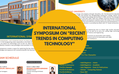 International Symposium on “Recent Trends in Computing Technology” International Symposium on “Recent Trends in Computing Technology”