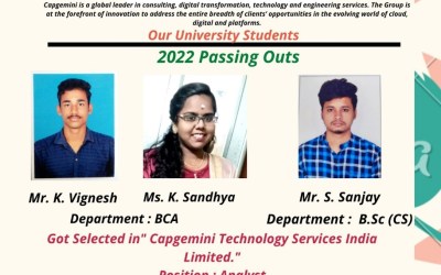 Placement of 2022 Passing out Students in Capgemini Technology Services India Placement of 2022 Passing out Students in Capgemini Technology Services India