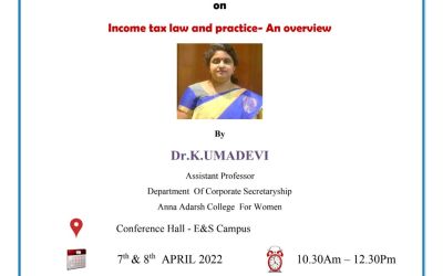 Guest Lecture on Income Tax Law and Practice – An Overview Guest Lecture on Income Tax Law and Practice – An Overview