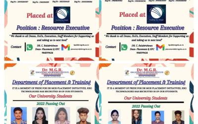 KRG Technologies Has Recruited 18 of MGRERI Students KRG Technologies Has Recruited 18 of MGRERI Students