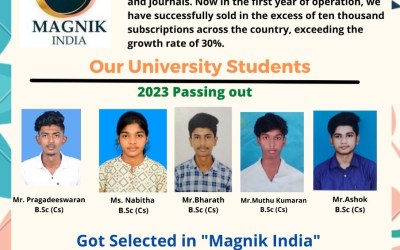 Placement of 2023 Passing Out Students at Magnik India Placement of 2023 Passing Out Students at Magnik India