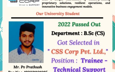 Placement Of 2022 Passed Out Student At CSS Corp Pvt Ltd Placement Of 2022 Passed Out Student At CSS Corp Pvt Ltd
