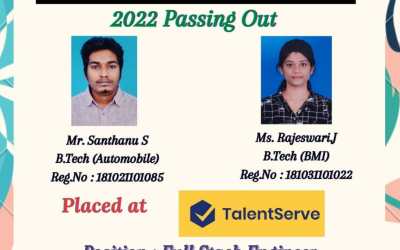 Placement Of 2022 Passing Out 32 Student At TalentServe Placement Of 2022 Passing Out 32 Student At TalentServe