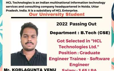 Placement of 2022 Passing out B. Tech CSE Student Placement of 2022 Passing out B. Tech CSE Student