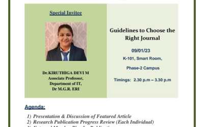 Guidelines to Choose the Right Journal Guidelines to Choose the Right Journal