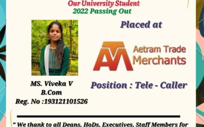 Placement of 2022 Passing out B. Com Student by Aetram Trade Merchants Placement of 2022 Passing out B. Com Student by Aetram Trade Merchants