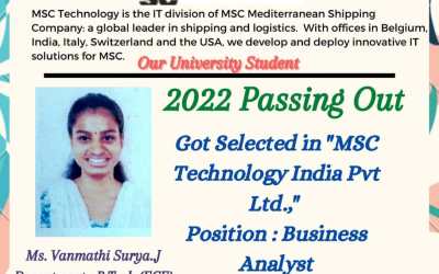 Placement of 2022 Passing Out B. Tech ECE Student in MSC Technology India Pvt Ltd. Placement of 2022 Passing Out B. Tech ECE Student in MSC Technology India Pvt Ltd.