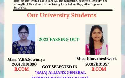Placement of 2023 passing out 2 B.Com students in Bajaj Allianz Ltd. Placement of 2023 passing out 2 B.Com students in Bajaj Allianz Ltd.