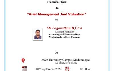 Technical Talk on Asset Management and Valuation Technical Talk on Asset Management and Valuation