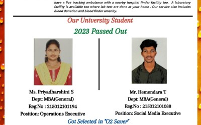 2023 Passed out Student got placed in O2Saver 2023 Passed out Student got placed in O2Saver