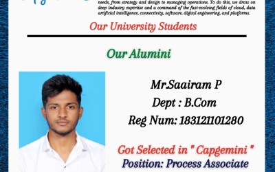 Placement for Our Alumini in Capgemini Placement for Our Alumini in Capgemini