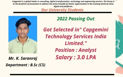 Placement of 2022 Passing out B.Sc CS Student Placement of 2022 Passing out B.Sc CS Student