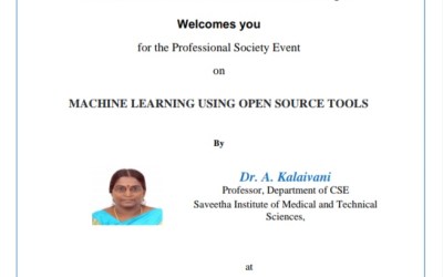 Professional Society Event on Machine Learning Using Open Source Tools Professional Society Event on Machine Learning Using Open Source Tools