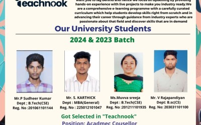 2023 and 2024 Passing out Students Placed in Technook 2023 and 2024 Passing out Students Placed in Technook