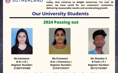 2024 Passing out Students got placed in Sutherland 2024 Passing out Students got placed in Sutherland