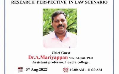 Seminar on Research Perspective In Law Scenario Seminar on Research Perspective In Law Scenario