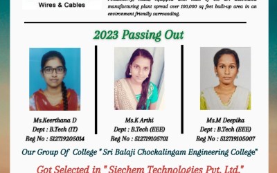 2023 Passing out Students got Selected in Siechem Technologies Pvt Ltd 2023 Passing out Students got Selected in Siechem Technologies Pvt Ltd