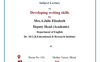 Subject Lecture On Developing Writing Skills Subject Lecture On Developing Writing Skills
