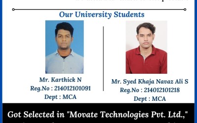 Placement Of Our 2 MCA Students At Movate Technologies Pvt. Ltd Placement Of Our 2 MCA Students At Movate Technologies Pvt. Ltd