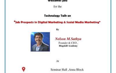 Technology Talk on Job Prospects in Digital Marketing Technology Talk on Job Prospects in Digital Marketing