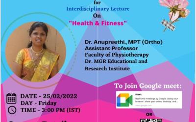 Interdisciplinary Lecture on Health and Fitness Interdisciplinary Lecture on Health and Fitness