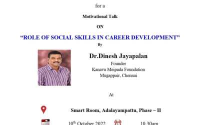 Motivational Talk on “Role of Social Skills in Career Development” Motivational Talk on “Role of Social Skills in Career Development”