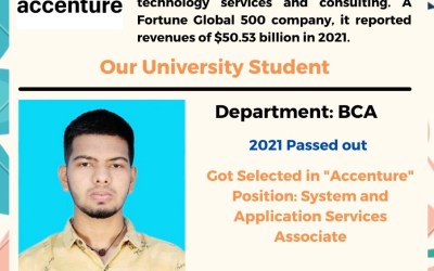 Placement of BCA Student Placement of BCA Student