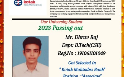 Placement for 2023 Passing Out Student in Kotak Mahindra Bank Placement for 2023 Passing Out Student in Kotak Mahindra Bank
