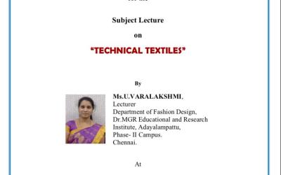 Lecture on Technical Textiles Lecture on Technical Textiles