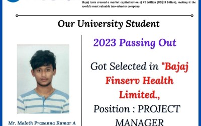 Placement of 2023 Passing Out Student in Bajaj Finserv Health Limited Placement of 2023 Passing Out Student in Bajaj Finserv Health Limited