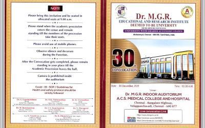 30th Convocation in Dr. MGR University 30th Convocation in Dr. MGR University