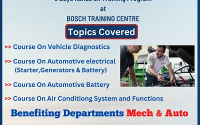 5 Day Hands on Training Program at Bosch Training Centre 5 Day Hands on Training Program at Bosch Training Centre