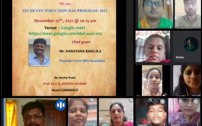 Department of Commerce Inaugurated I M.Com Students Batch 2021-2022 Department of Commerce Inaugurated I M.Com Students Batch 2021-2022