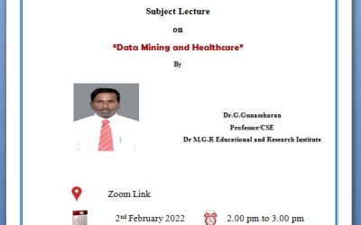 Subject Lecture on Data Mining and Healthcare Subject Lecture on Data Mining and Healthcare