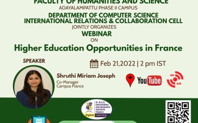 Webinar on Higher Education Opportunities in France Webinar on Higher Education Opportunities in France