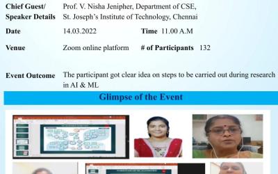 Event Report on Webinar on AI and MI in Research Perspective Event Report on Webinar on AI and MI in Research Perspective